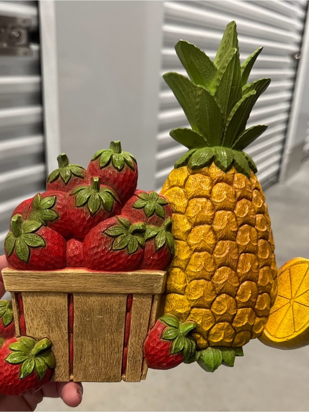 Decorative Pineapple and Strawberry Wall Accent - Homeco Yellow & Red